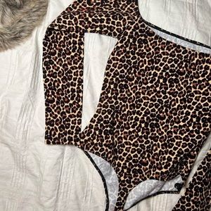 american Apparel Leopard print bodysuit